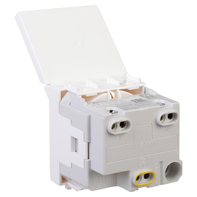 Розетка 2P+E, с з/ш, "Avanti" IP41, белая | 4400012 | DKC — миниатюра 8