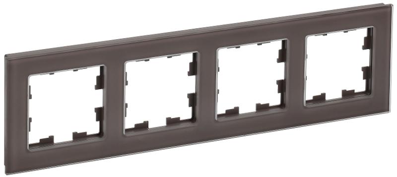 BRITE Рамка 4-ая РУ-4-2-БрТБ стекло темная бронза | BR-M42-G-K45 | IEK — IEK (ИЭК)