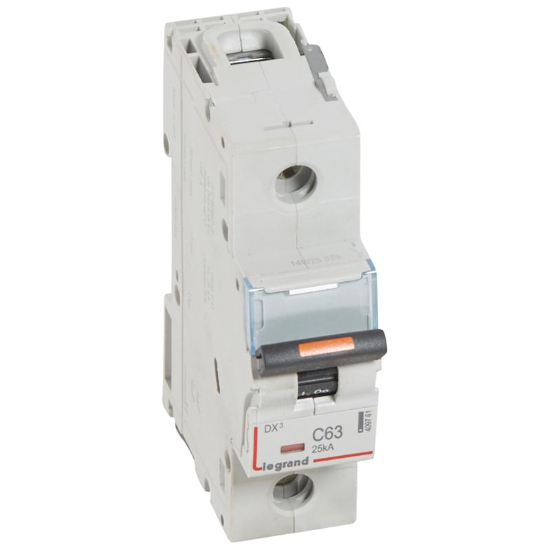 Выключатель автоматический  однополюсный DX3 63А C 25кА (1,5 мод) | 409761 | Legrand — Legrand
