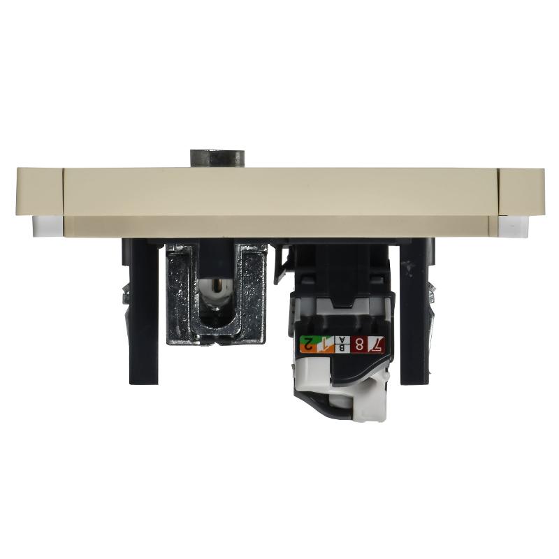 FORTE&PIANO Розетка двойная TV+RJ45 кат.5E FP436 ваниль | FP-AK20-1-K10 | IEK — миниатюра 5