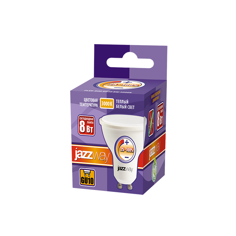 Лампа светодиодная PLED- DIM GU10 8w 3000K 560Lm  230/50 | .5035898 | Jazzway — миниатюра 2