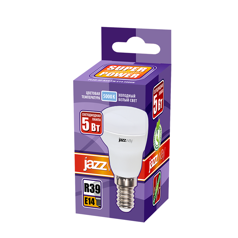Лампа светодиодная LED 5Вт E14 220В 5000К PLED- SP R39 отражатель (рефлектор) | 1033598 | Jazzway — миниатюра 2