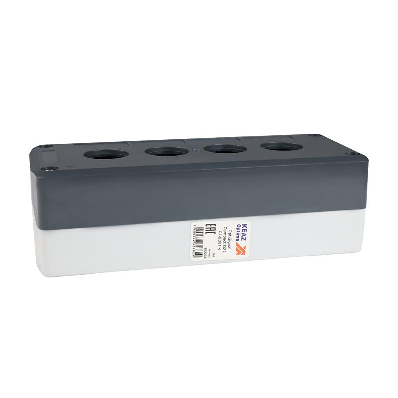Корпус кнопочного поста OptiSignal Compact D22 C7-BD67-4 4 отв. IP67 XALD04 | 362236 | КЭАЗ — КЭАЗ (Курский электроаппаратный завод)