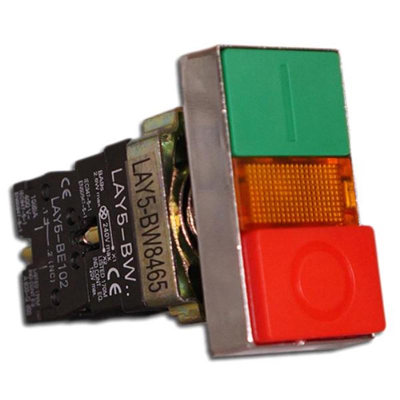 Кнопка управления LAY5-BW8465 "I-O" сдвоенная с подсветкой  | BBD40-BW-K51 | IEK — миниатюра 2