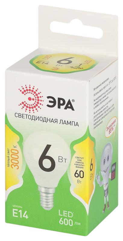 Лампа светодиодная  GREEN LINE LED P45-6W-830-E14 GL E14 6 Вт шар теплый свет | Б0067056 | ЭРА — миниатюра 5