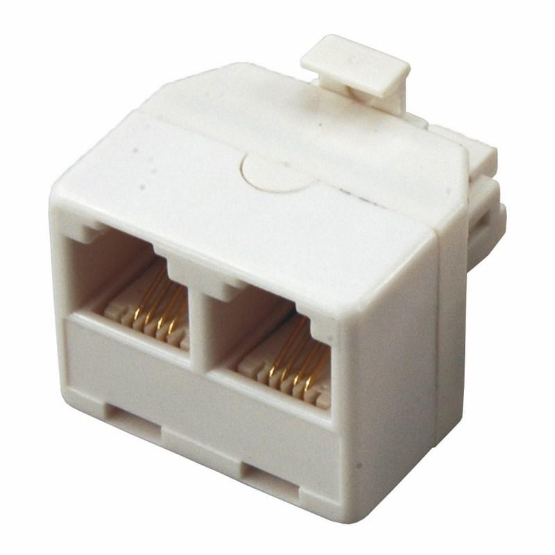 Телефонный двойник RJ-11(6P-4C) (штекер - 2 гнезда) | 03-0031 | REXANT — REXANT