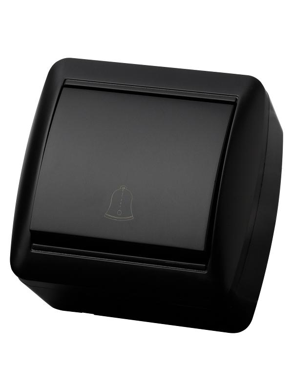 Кнопка звонковая открытой установки IP44 6А графит "Селигер" | SQ1818-0316 | TDM — TDM ELECTRIC