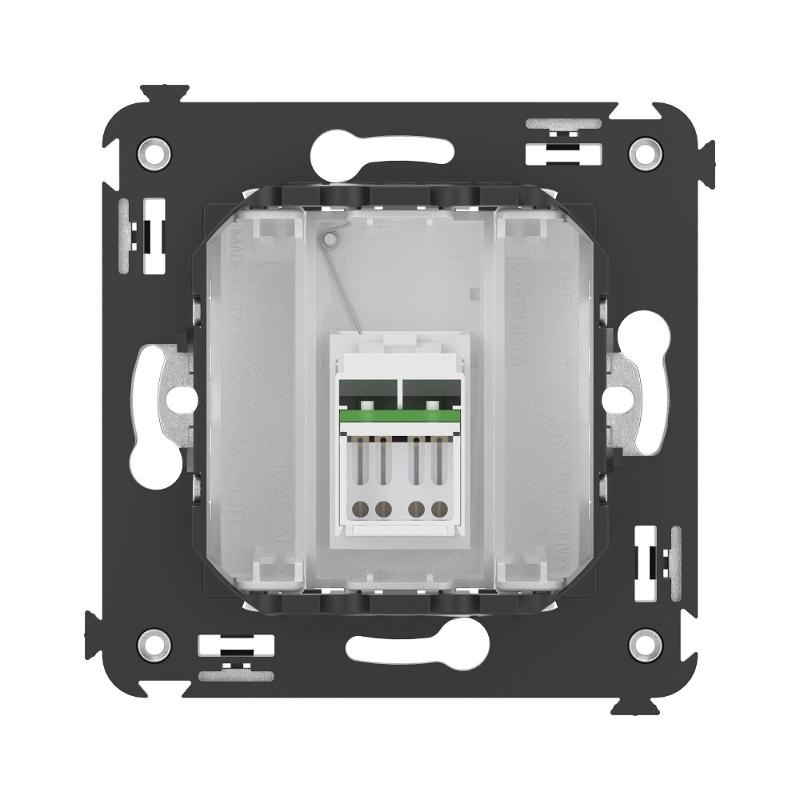 Компьютерная розетка RJ-45 в стену, кат.6А одинарная, "Avanti", "Белое облако" | 4400373 | DKC — миниатюра 3