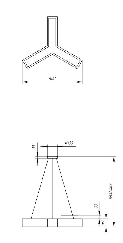 Светильник светодиодный Geometria Igrek SPO-141-W-40K-028 28Вт 4000К 1750Лм IP40 600*600*80 белый подвесной | Б0050566 | ЭРА — миниатюра 3