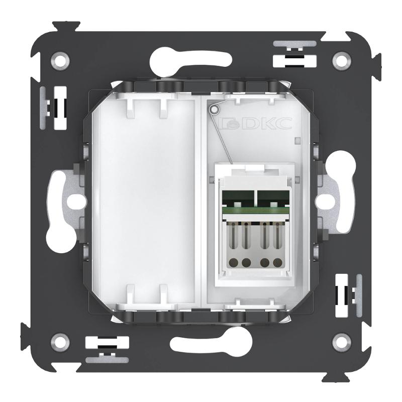 Розетка RJ-45 в стену, 5e одинарная, "Avanti", "Белое облако" | 4400463 | DKC — миниатюра 3
