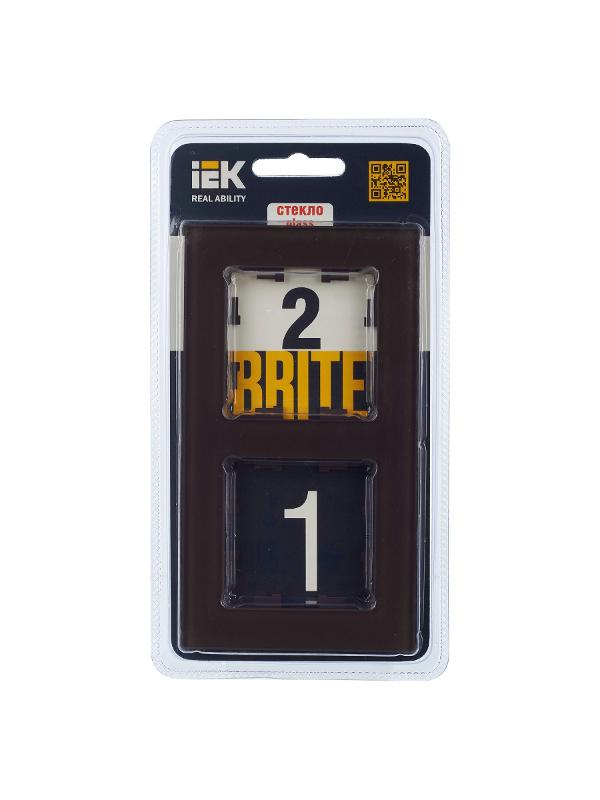 BRITE Рамка 2-ая РУ-2-2-БрТБ стекло темная бронза | BR-M22-G-K45 | IEK — миниатюра 5