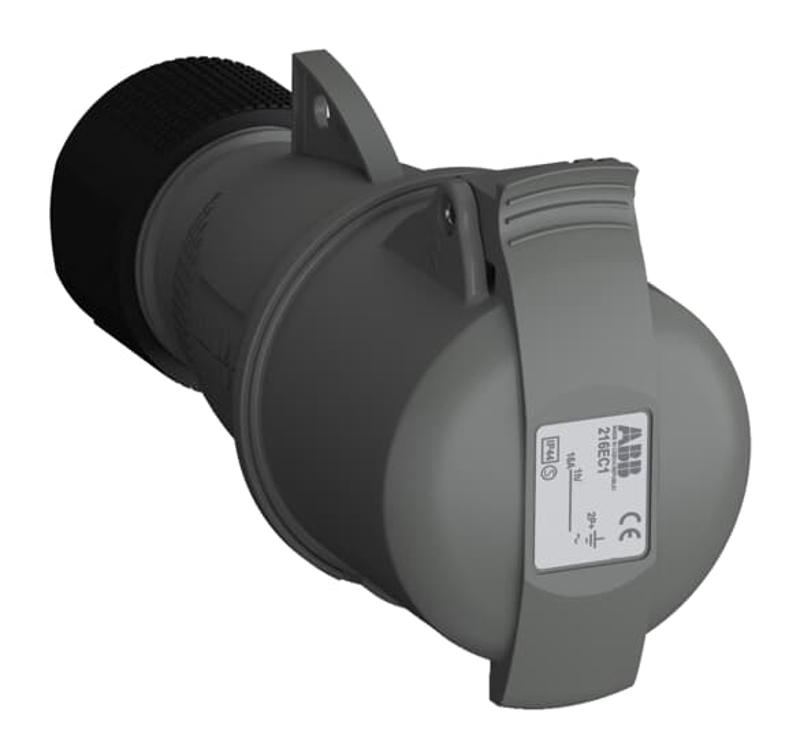 Розетка кабельная Easy&Safe 216EC1,16А,2P+E,IP44,1ч|2CMA101999R1000| ABB — ABB