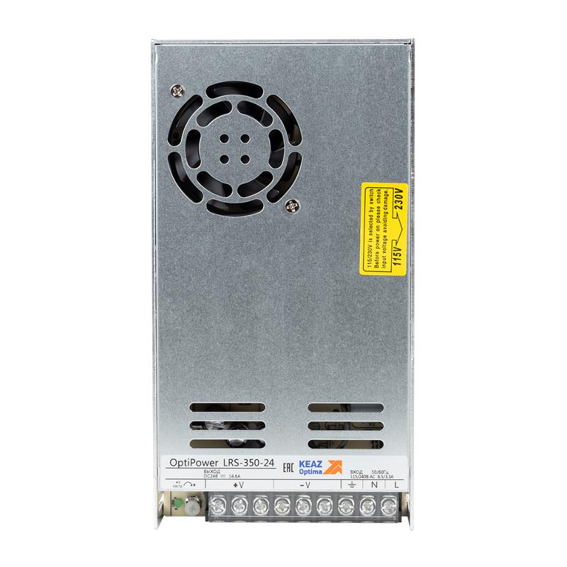 Блок питания панельный OptiPower LRS 350-24 14.6A | 328889 | КЭАЗ — КЭАЗ (Курский электроаппаратный завод)