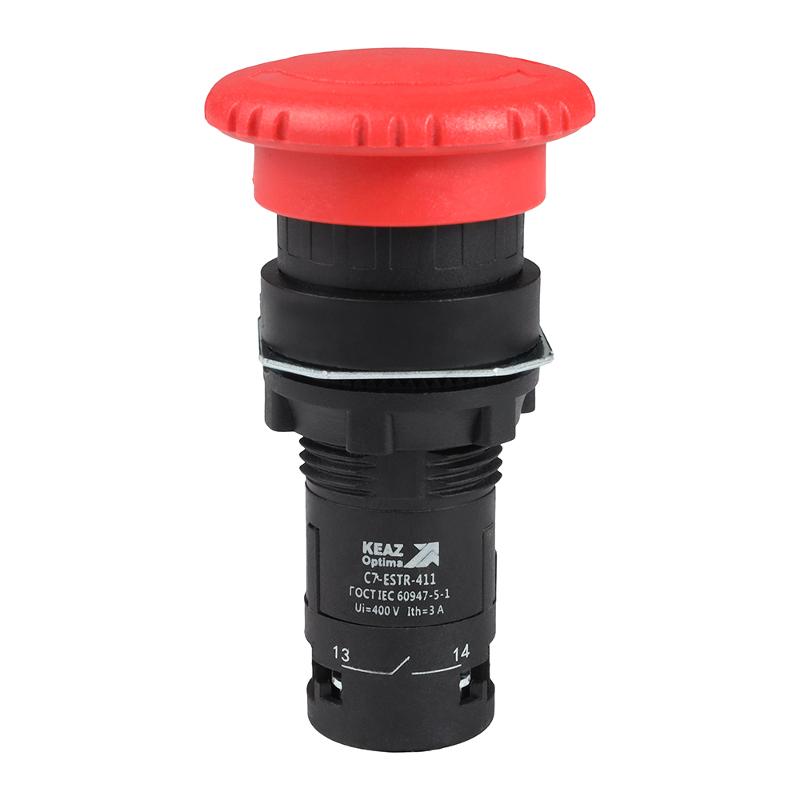 Кнопка аварийного останова OptiSignal Compact D22 C7-ESTR-411 красная 1НО+1НЗ XB7ES545P | 362131 | КЭАЗ — КЭАЗ (Курский электроаппаратный завод)