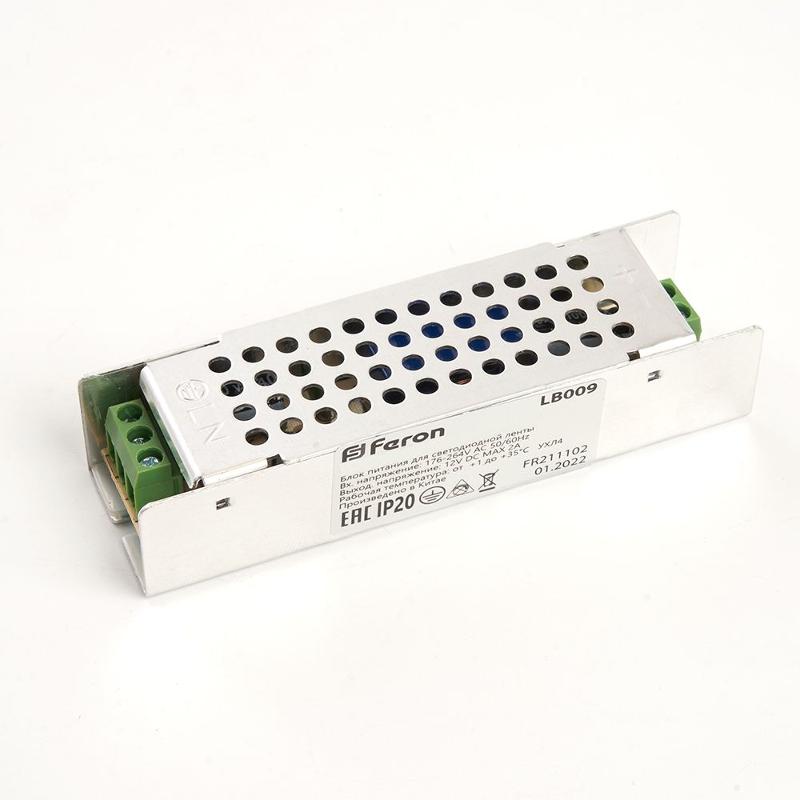 Трансформатор электронный для светодиодной ленты 36W 12V (драйвер), LB009 | 48007 | FERON — Feron