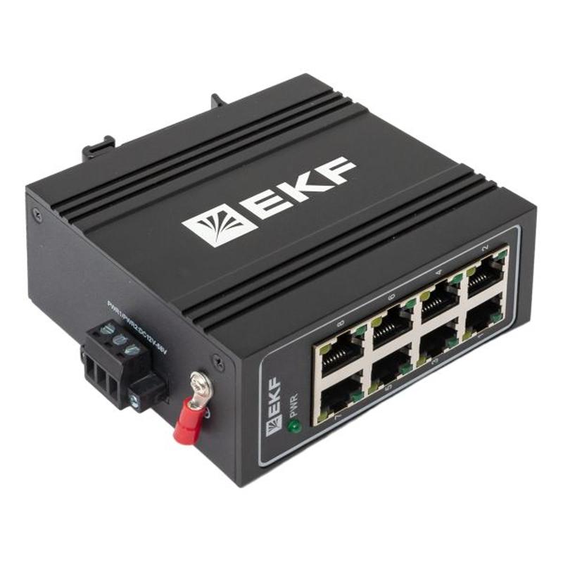 Промышленный неуправляемый коммутатор U-8T, 8 портов 10/100Base-T(X) RJ45, монтаж на динрейку TSX |TSX-U-8T|EKF — миниатюра 20