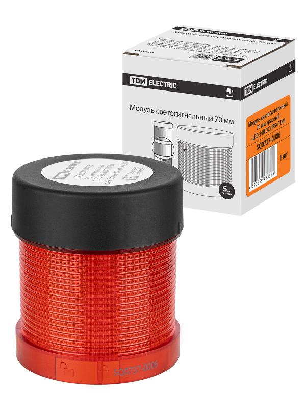 Модуль светосигнальный 70 мм красный (LED 24В DC) IP54 | SQ0737-0006 | TDM — TDM ELECTRIC