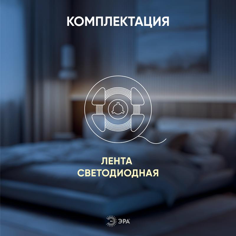 Лента светодиодная LRCOB-504-8 10W/m 8mm 24V 2700K 3year белая 5 м | Б0053965 | ЭРА — миниатюра 2