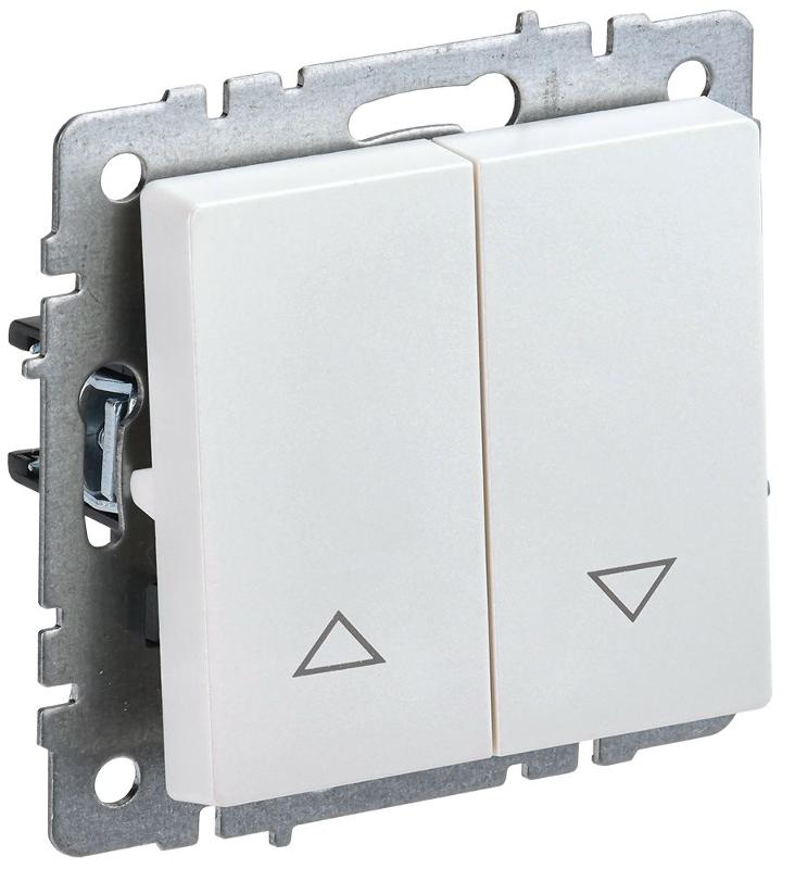 BRITE Выключатель жалюзи 10А ВС10-1-5-БрЖ жемчужный  | BR-V15-0-10-K36 | IEK — IEK (ИЭК)