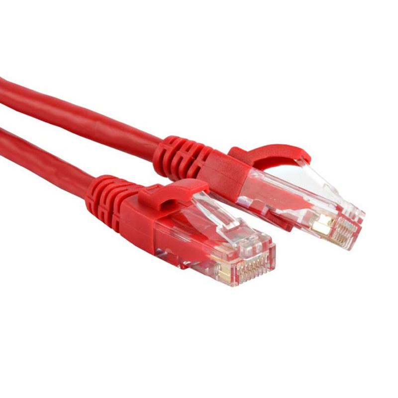 Коммутационный шнур (патч-корд), кат.5Е UTP, 0,5м, красный | PC04-C5EU-05M | ITK — миниатюра 2