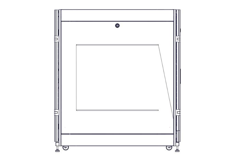 Шкаф Systeme Electric, серия Uniprom, 24U-600/1070, боковые панели 2шт, черный | UR3104 | SE — миниатюра 7