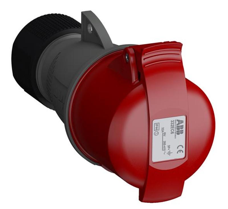 Розетка кабельная Easy&Safe 332EC6,32А,3P+E,IP44,6ч|2CMA102040R1000| ABB — ABB
