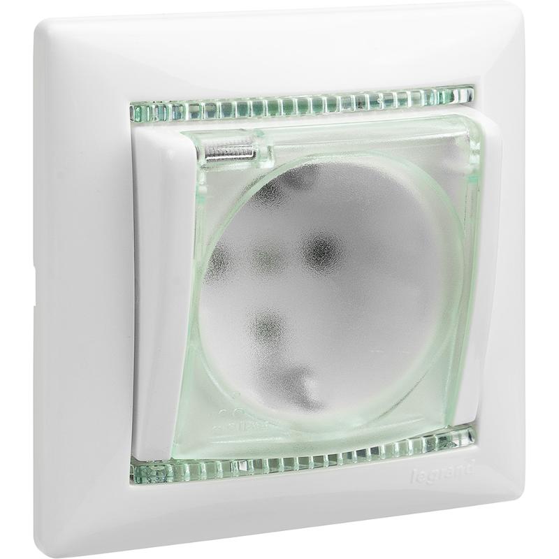 Valena Белый Розетка 1-ая с/з с крышкой и защитными шторками IP44 (к простой рамке) — миниатюра 17
