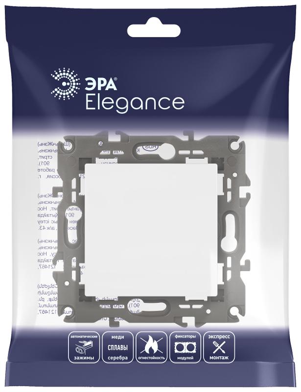 14-1101-01 Выключатель, 10АХ-250В, IP20, Эра Elegance, белый | Б0034207 | ЭРА — миниатюра 2