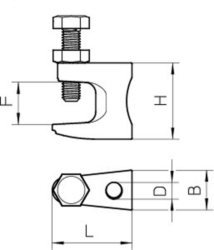 Балочный зажим 0-17mm (FL1-G M8 TG) | 1488074 | OBO Bettermann — миниатюра 3