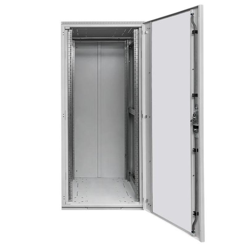 Шкаф напольный 19" TERACOM PRO 18U 600x600 мм двери стеклянная с замком-ручкой и металлическая серый |TRP-NTC-1866-41G| EKF — миниатюра 14