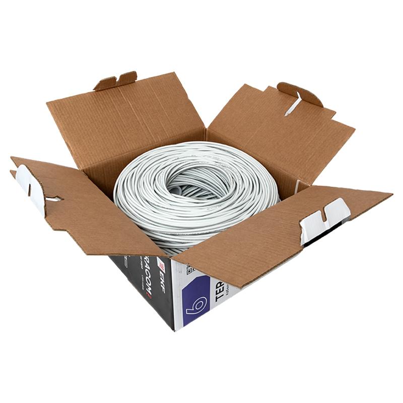 Кабель витая пара TERACOM PRO Cat.6 U/UTP 4 пары solid 23AWG нг(А)-HF серый упак. 305м | TRP-6UTP-04LSH-GY-IN3 | EKF — миниатюра 7