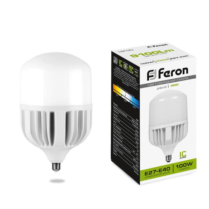 Лампа светодиодная, (100W) 230V Е27-E40 4000K T140, LB-65 | 38219 | FERON — Feron