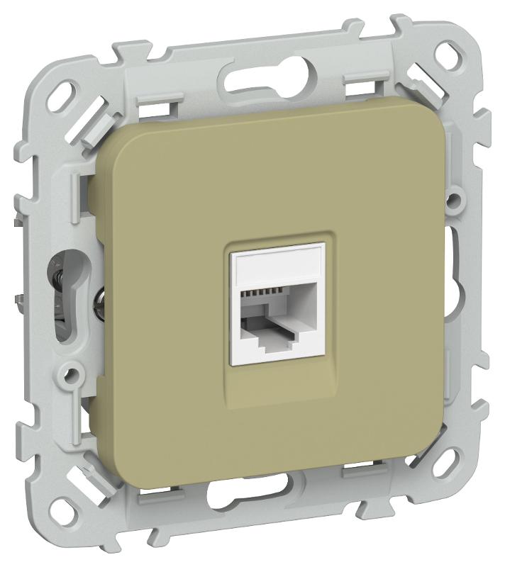 FLITE Розетка компьютерная RJ45 кат.5Е UTP РК5е-1-0-ФлО оливковый | FI-K12-1-K26 | IEK — IEK (ИЭК)