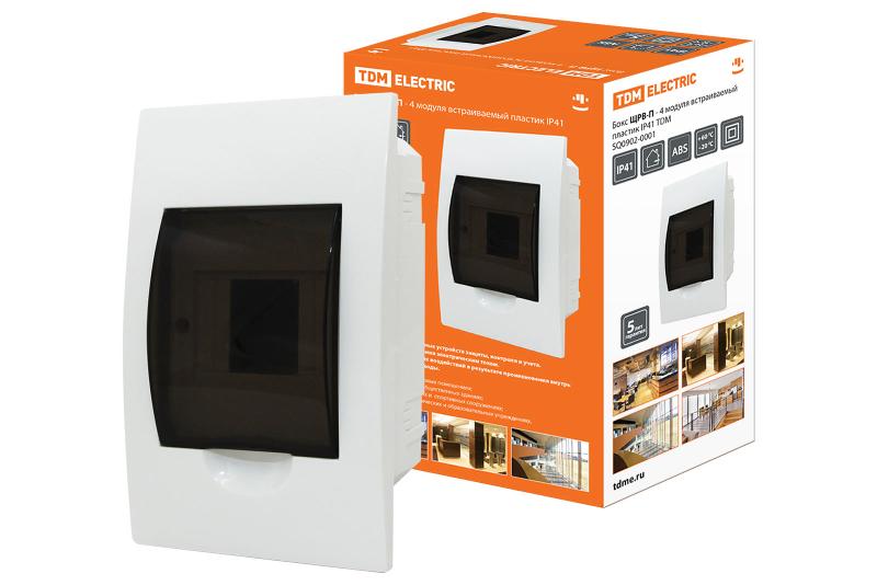 Бокс пластиковый встраиваемый ЩРВ-П-4 модуля IP40 | SQ0902-0001 | TDM — TDM ELECTRIC