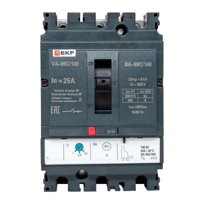 Выключатель автоматический ВА-99C (Compact NS) 160/25А 3P 36кА PROxima | mccb99C-160-25 | EKF — миниатюра 18