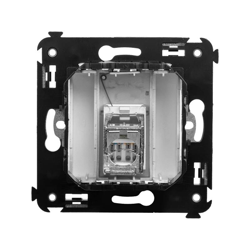 Компьютерная розетка RJ-45 в стену, кат.6 одинарная экранированная,"Avanti","Закаленная сталь" | 4404393 | DKC — миниатюра 6