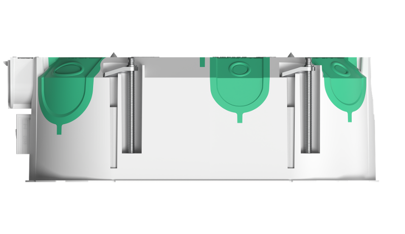 MultiBox Коробка установочная D68мм, глубина 50мм двухкомпонентная 2 поста д/полых стен, под коронку БЕЛАЯ — миниатюра 2