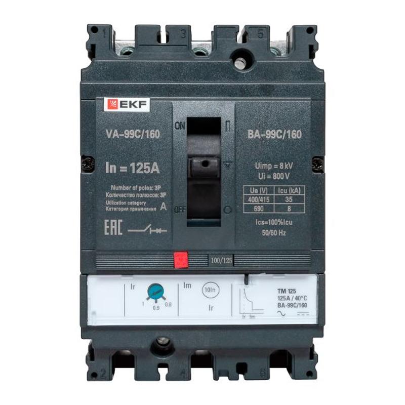 Выключатель автоматический ВА-99C (Compact NS) 160/125А 3P 36кА EKF PROxima | mccb99C-160-125 | EKF — миниатюра 17