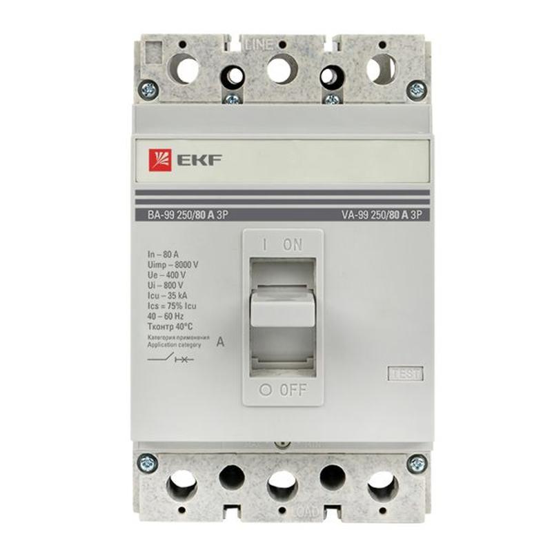 Выключатель автоматический ВА-99 250/80А 3P 35кА EKF PROxima | mccb99-250-80 | EKF — миниатюра 7