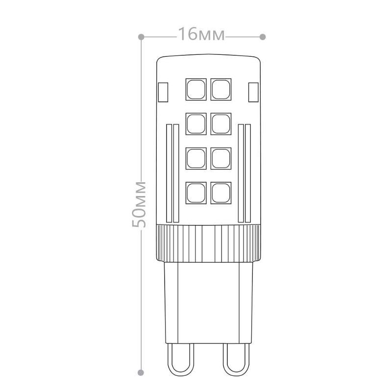 Лампа светодиодная LB-432 (5W) 230V G9 2700K 16x50mm | 25769 | FERON — миниатюра 4