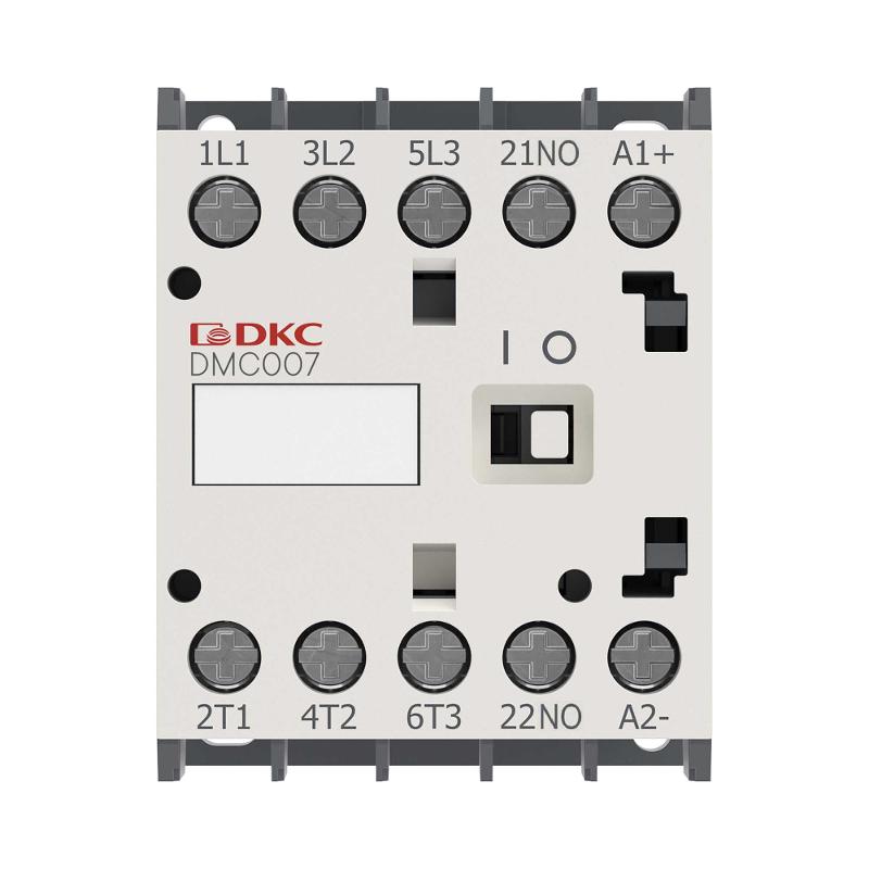 Миниконтактор YON DMC007 7A 3кВт AC3 3P кат. 24В DC 1НО | DMC007-3C10D024 | DKC — миниатюра 2