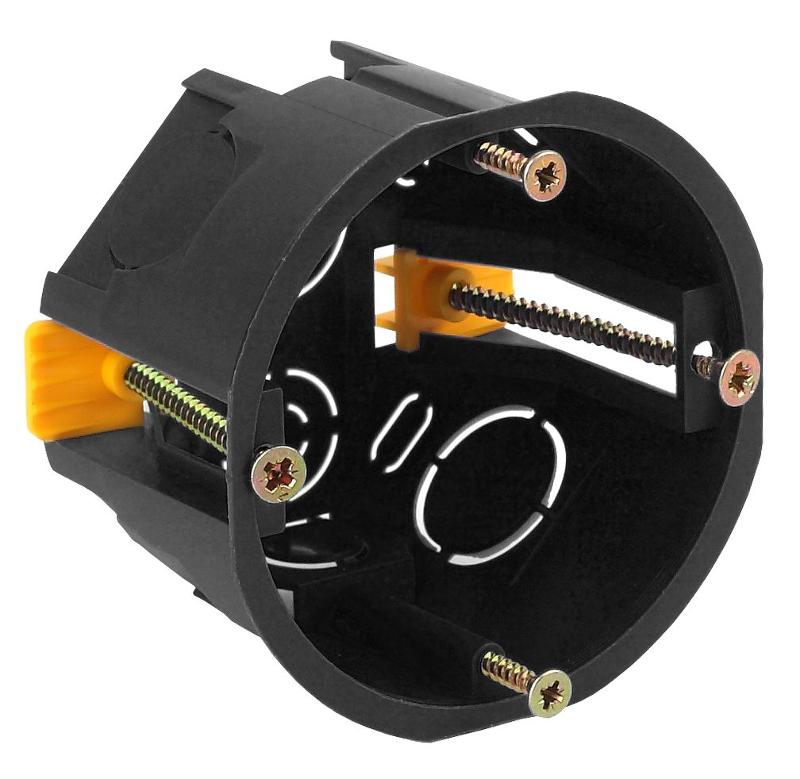 Коробка КУП 68х45мм для полых стен саморез. пласт. лапк. черная IP30 KUP-68-45-black | Б0037432 | ЭРА — ЭРА (Энергия света)