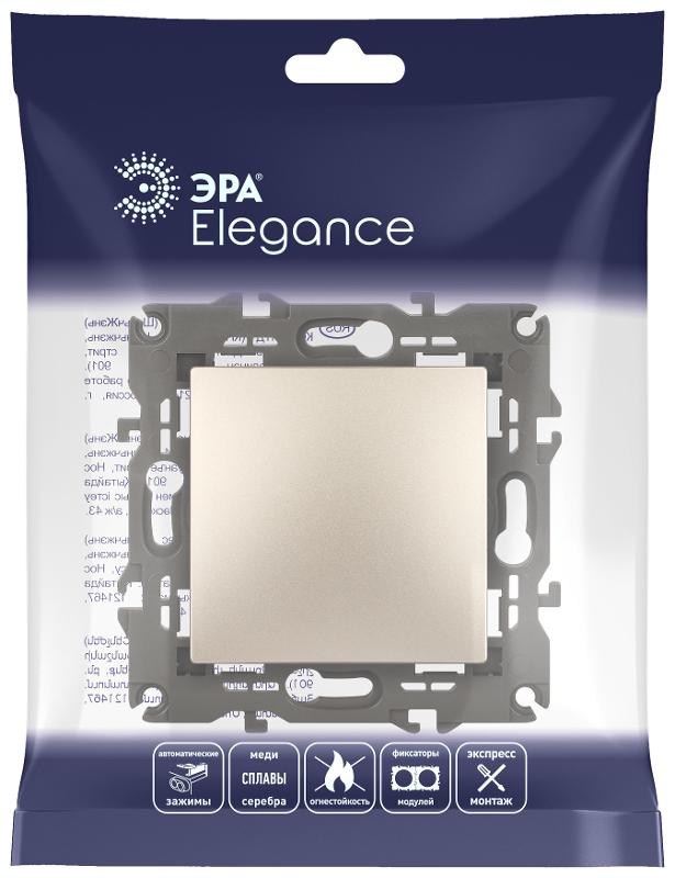 14-1103-04 Переключатель, 10АХ-250В, IP20, Эра Elegance, шампань | Б0034226 | ЭРА — миниатюра 2