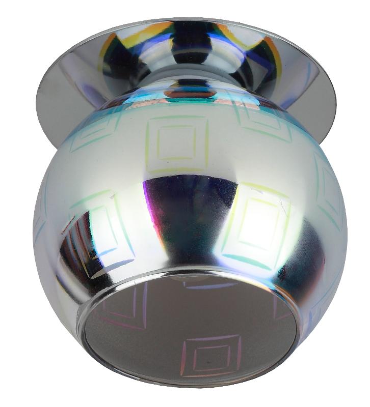 Светильник точечный декоративный DK88-2 декор "3D квадрат" G9,220V, 35W, серебро/мультиколор | Б0032366 | ЭРА — миниатюра 3
