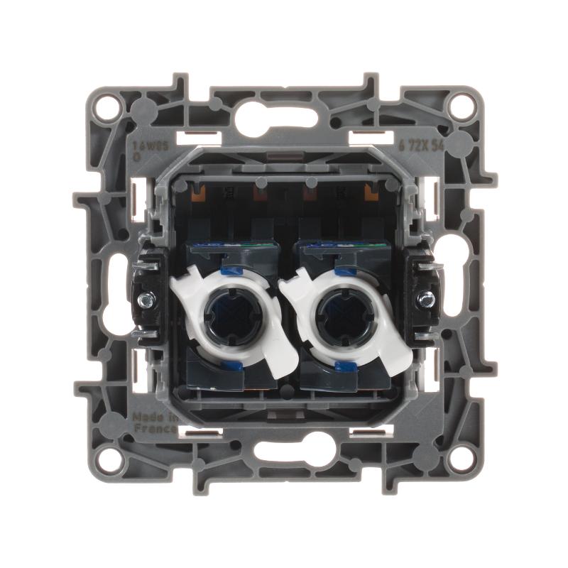Etika Белый Розетка компьютерная. RJ45 двойная 6 кат. UTP — миниатюра 3