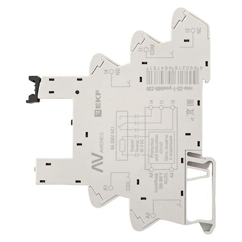 Разъем для реле РM slim 23/1 Push-in 230VАС/60VDC | rms-23-1-push60-230 |  EKF — миниатюра 11