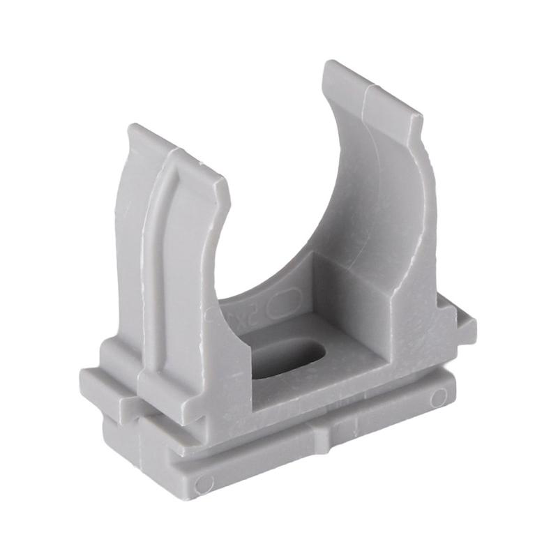 Крепеж-клипса для ручного монтажа d25 мм (100 шт) серая -Plast| derj-z-25sn | EKF — EKF
