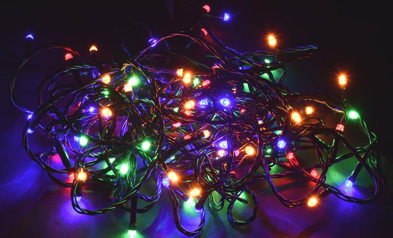 Гирлянда светодиодная нить 10м 100RGB IP20 зеленый шнур 230В контр. 8 режимов | LGDB110-3-100-10-G-S-20 | IEK — IEK (ИЭК)