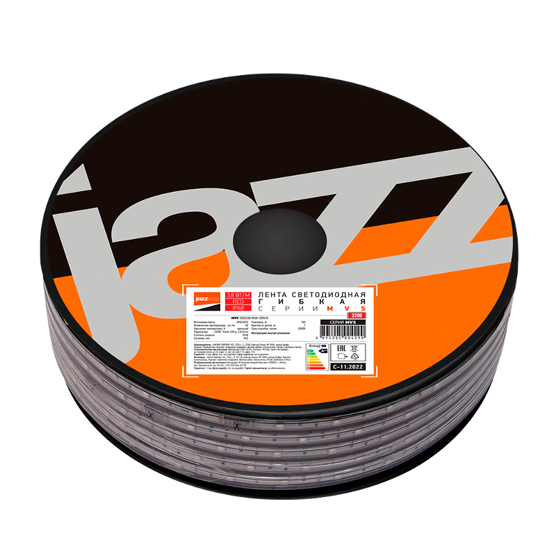 Лента MVS-2835/60-IP68-220V- R -1m (красный без аксессуаров) арт.5004290A — Jazzway