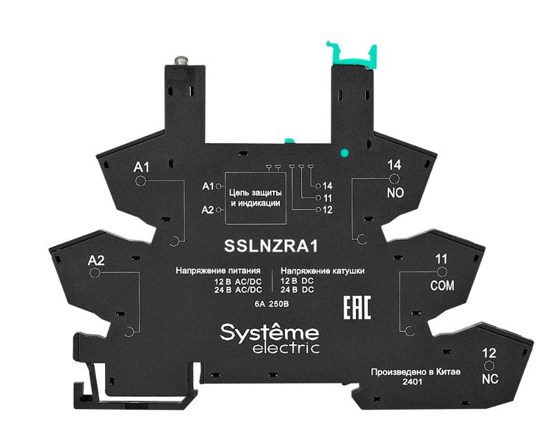 Розетка 24В AC/DC для реле интерфейсного 24В DC, push-in зажим | SSLNZRA1 | SE — Systeme Electric